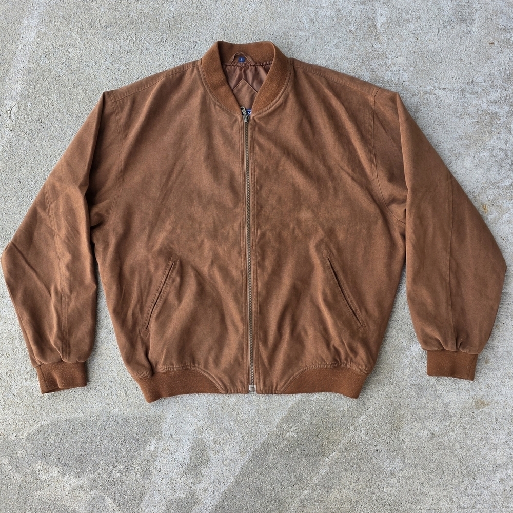Vintage Winner Mate Suede Bomber Jacket | Water Resistant | Brown | L - Picture 12 of 12